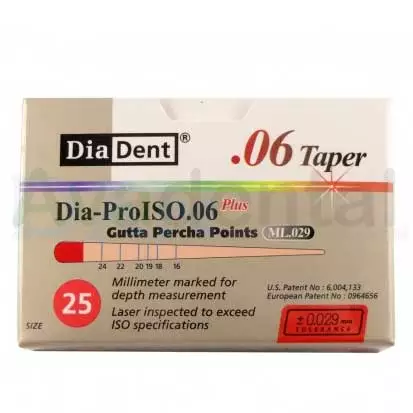 گوتاپرکا مدرج تیپر DiaDent مدل 6% Dia-ProISO